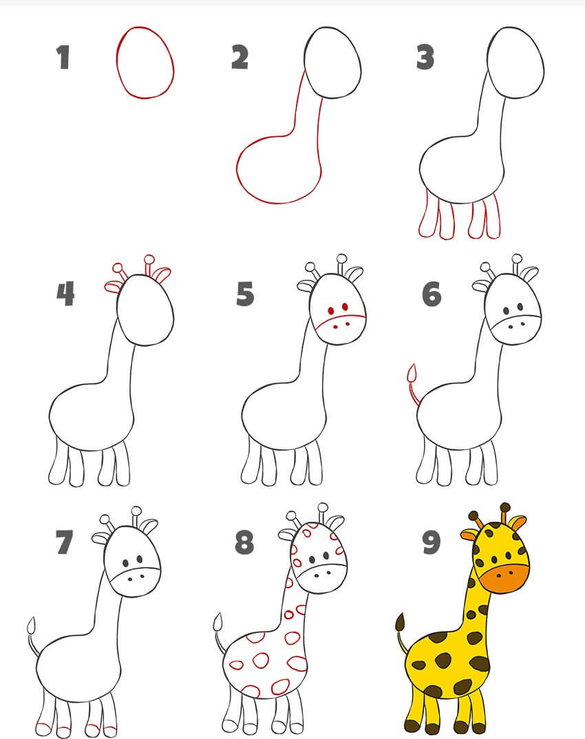Desenhos de Imagem de girafa
