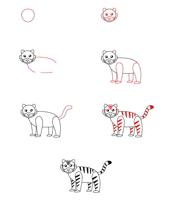 Desenhos de Imagem de tigre