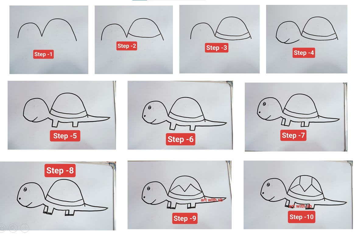 Desenhos de Imagem simples de tartaruga