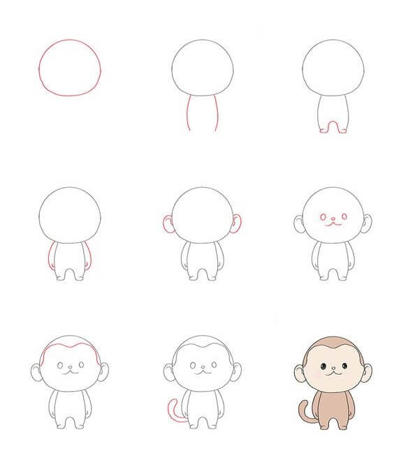 Desenhos de Macaco adorável
