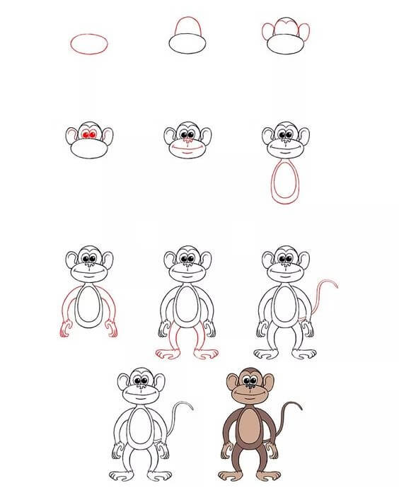 Desenhos de Macaco Alto