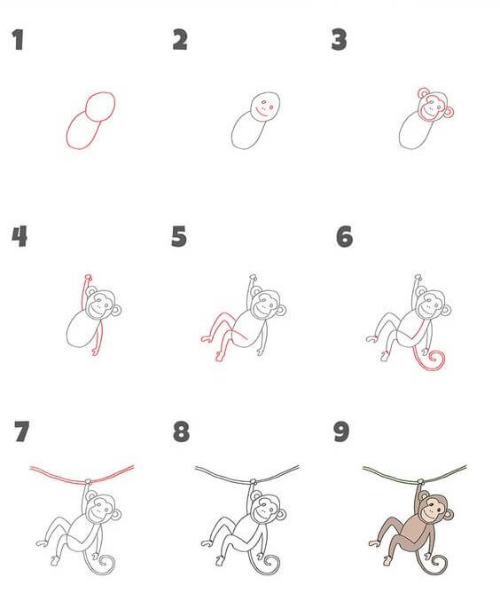 Desenhos de Macaco básico
