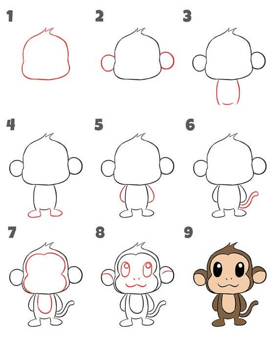 Desenhos de Macaco de Impressão