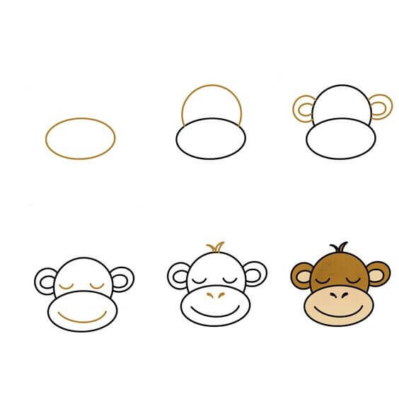 Desenhos de Macaco dormindo