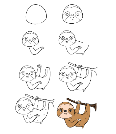 Desenhos de Macaco na árvore