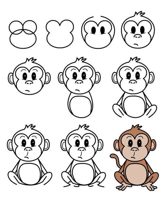 Desenhos de Macaco perplexo