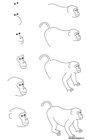 Desenhos de Macaco pronto