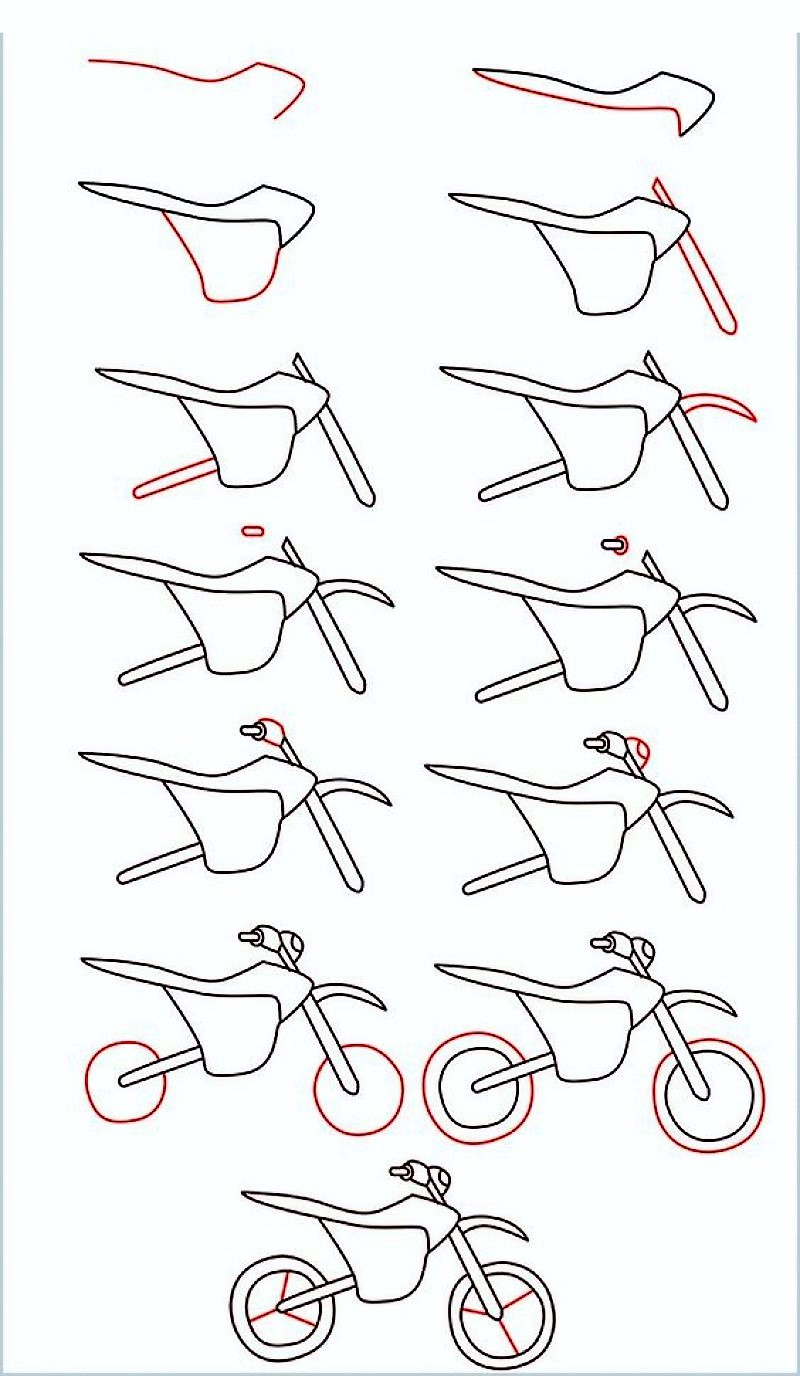 Desenhos de Modelo de motocicleta