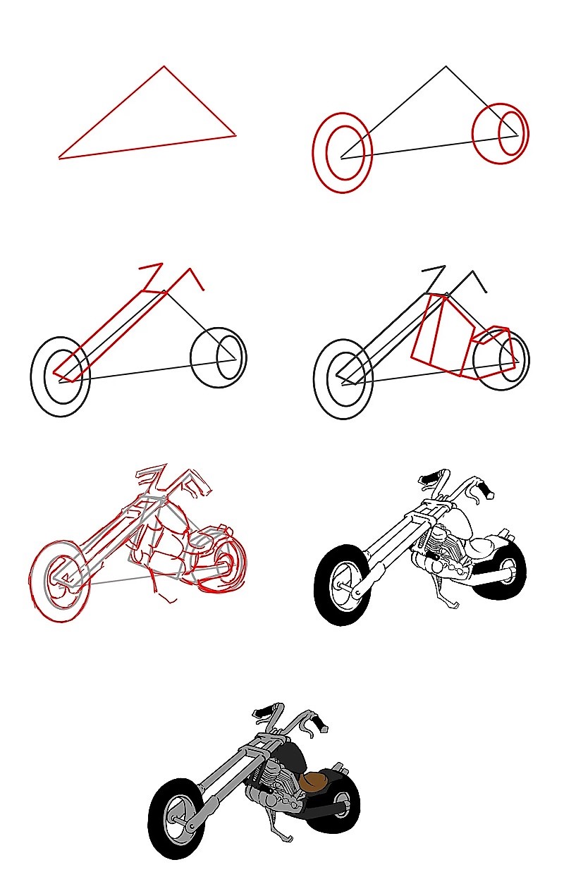 Desenhos de Motocicleta clássica