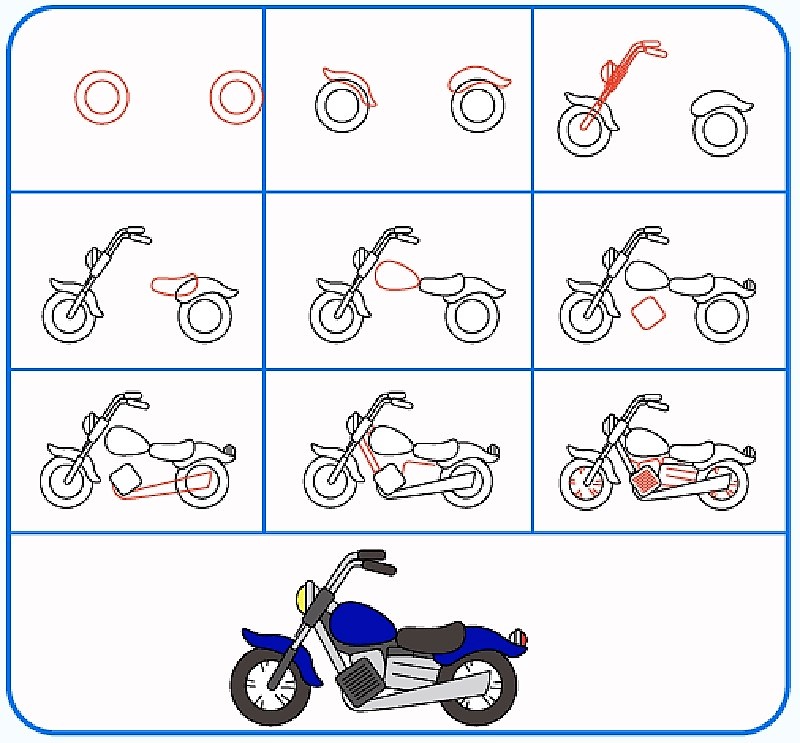 Desenhos de Motocicleta de corrida