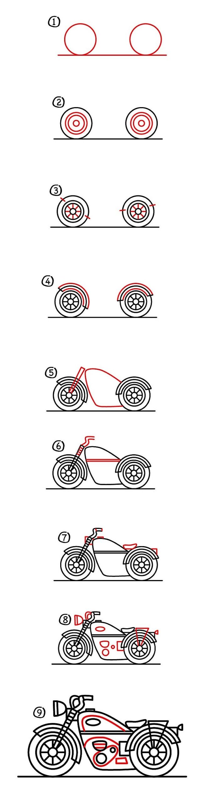 Desenhos de Motocicleta grátis