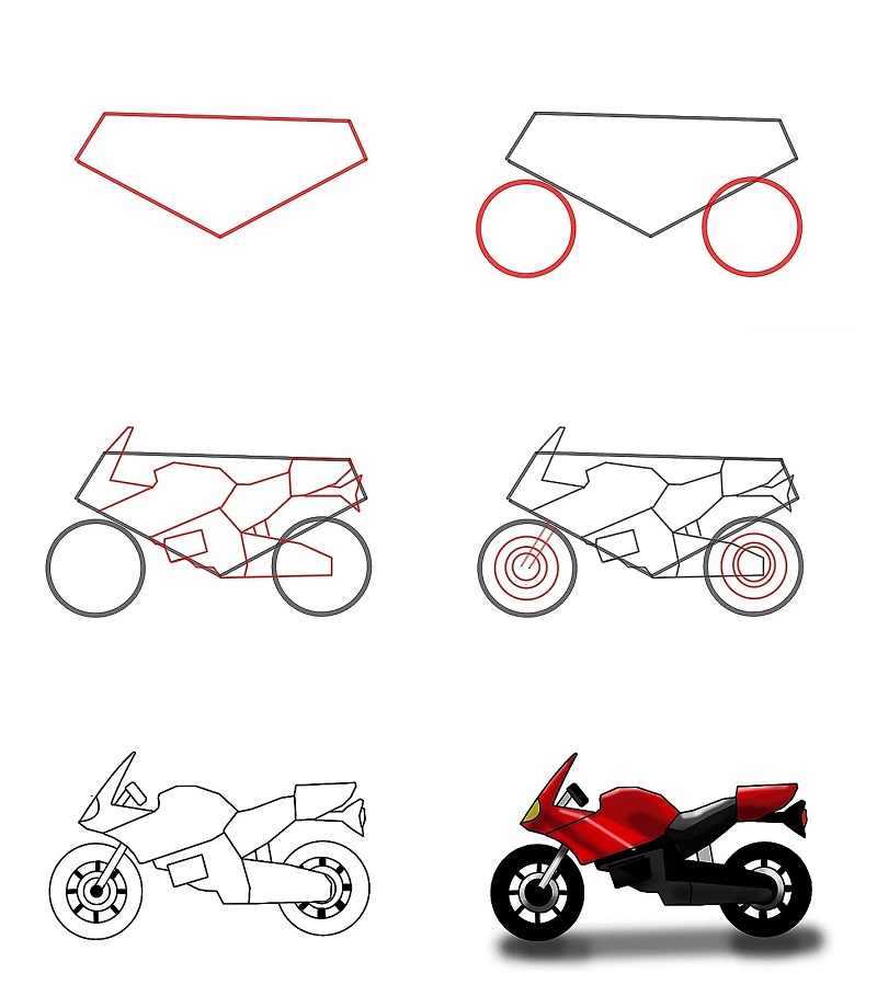 Desenhos de Motocicleta moderna