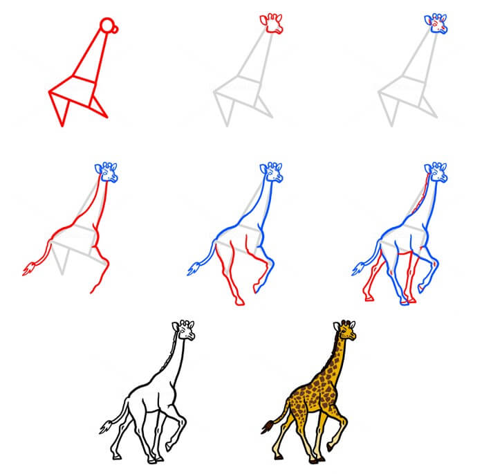 Desenhos de Passeio da girafa