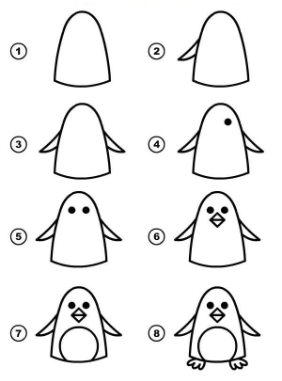 Desenhos de Pinguim básico