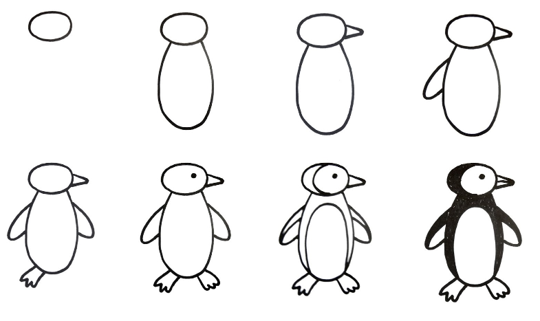 Desenhos de Pinguim simples