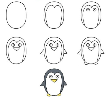 Desenhos de Sorriso de pinguim