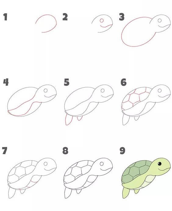 Desenhos de Sorriso de tartaruga