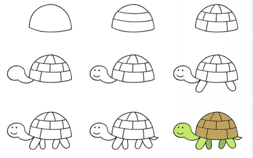 Desenhos de Sorriso de tartaruga grátis