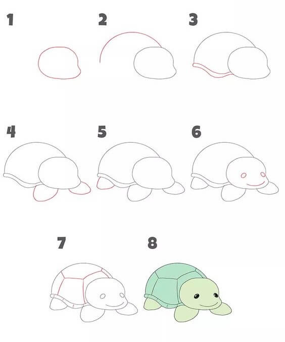 Desenhos de Tartaruga descansando