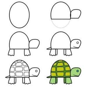 Desenhos de Tartaruga feia