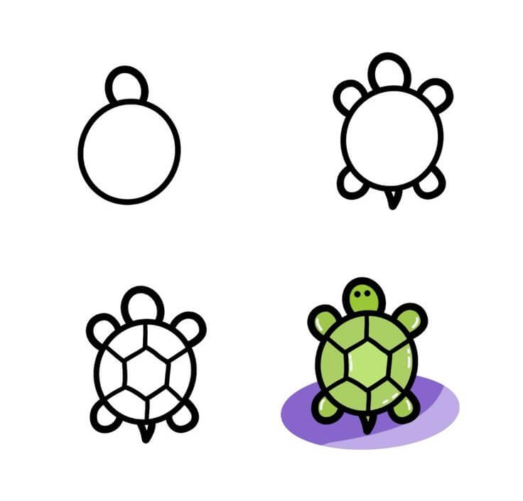 Desenhos de Tartaruga muito básica