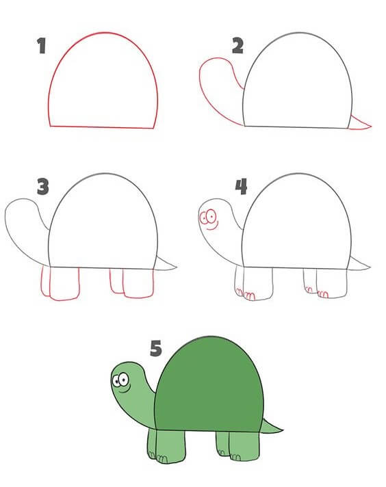 Desenhos de Tartaruga muito simples