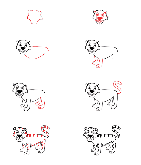 Desenhos de Tigre de arte