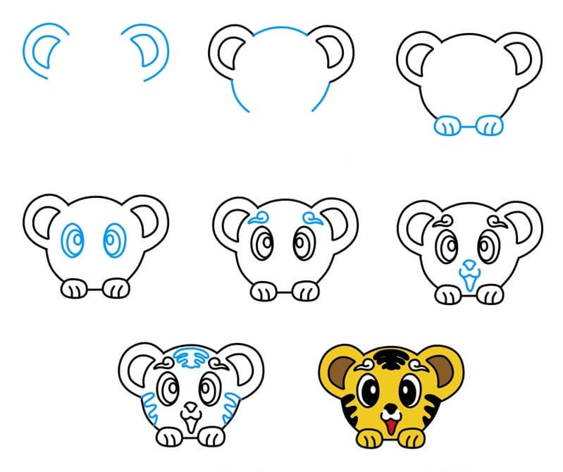 Desenhos de Tigre fofo