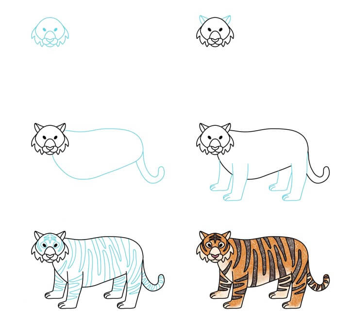 Desenhos de Tigre para crianças