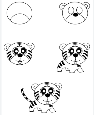 Desenhos de Tigre pequeno