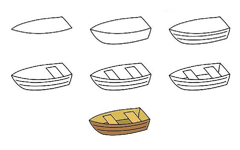 Desenhos de Um barco simples