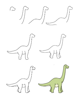 Desenhos de Um dinossauro simples
