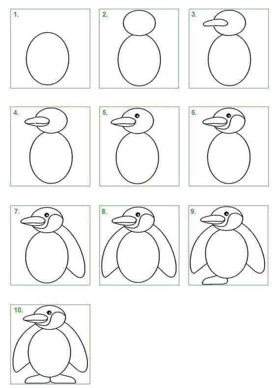 Desenhos de Um pinguim
