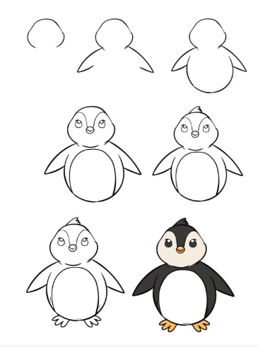 Desenhos de Pinguins