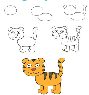 Desenhos de Um Tigre para Crianças