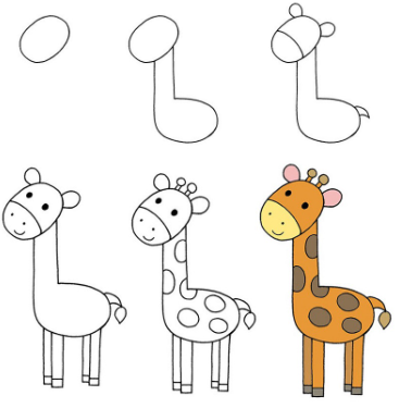 Desenhos de Uma girafa básica