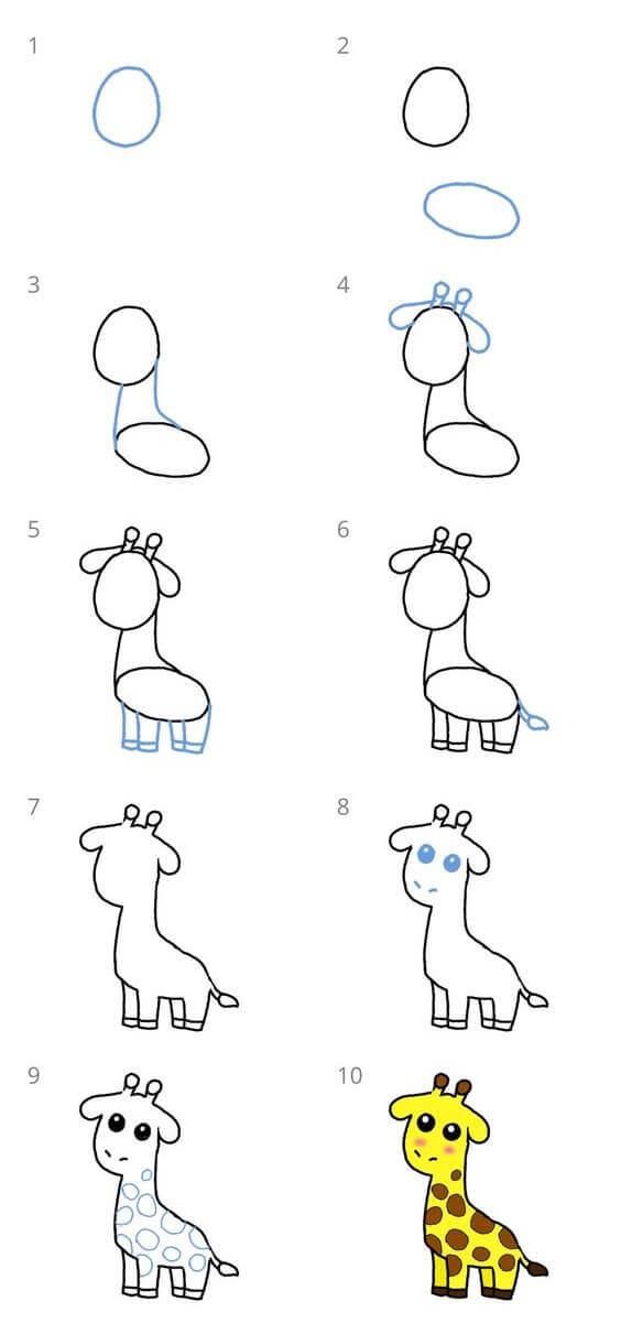 Desenhos de Uma girafa