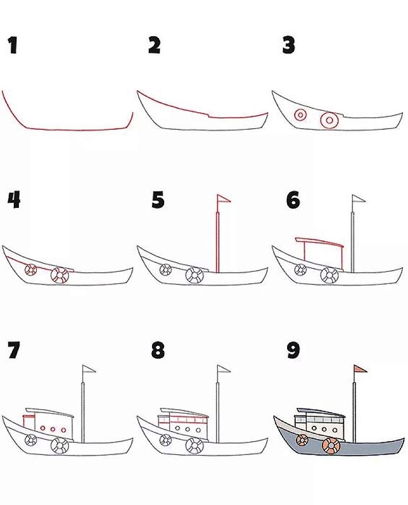 Desenhos de Uma ideia de barco 3