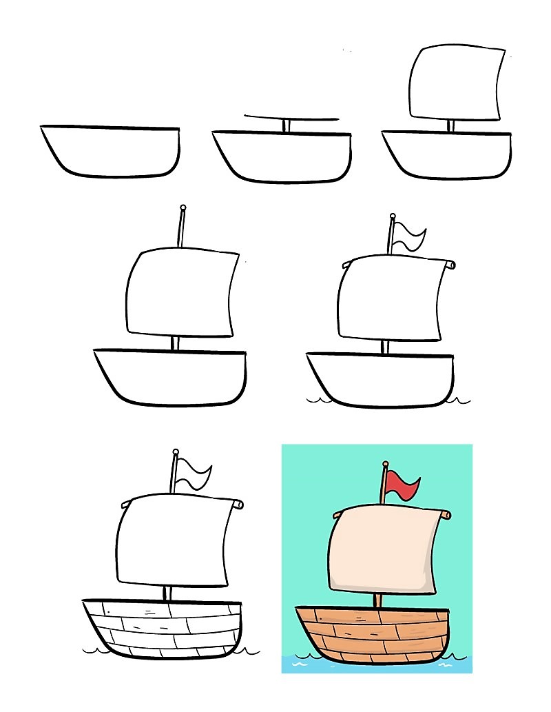 Desenhos de Uma ideia de barco 7