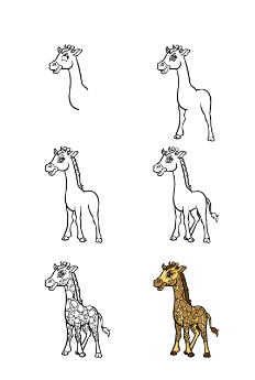 Desenhos de Uma imagem de girafa