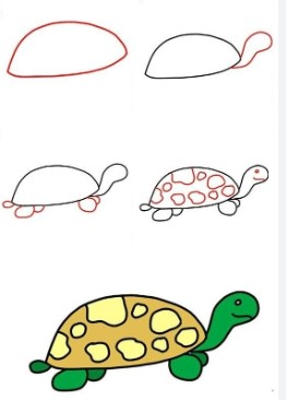 Desenhos de Uma tartaruga básica