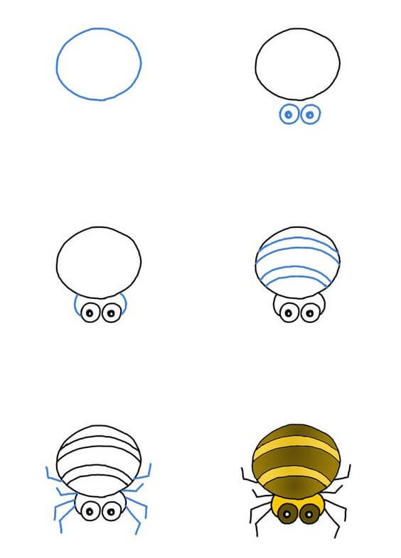 Desenhos de Aranha amarela