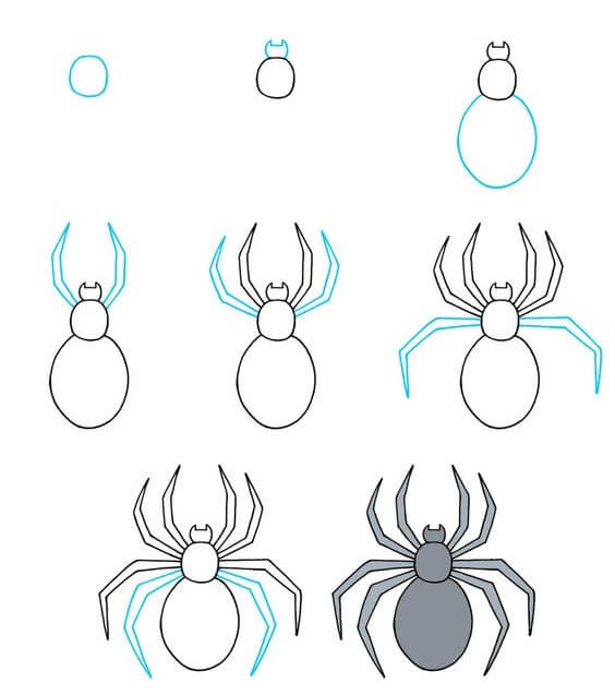 Desenhos de Aranha Assustadora
