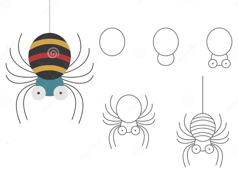 Desenhos de Aranha fácil