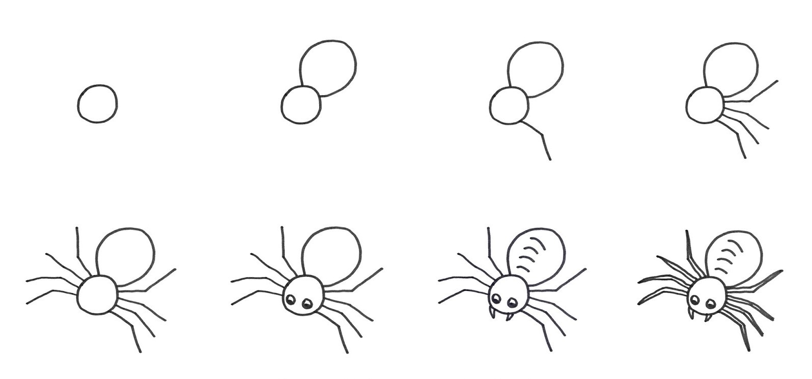 Desenhos de Aranha muito fácil