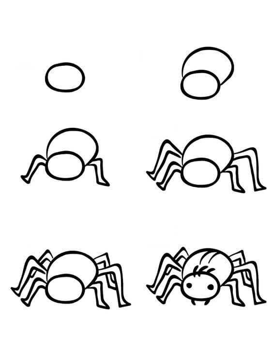 Desenhos de Aranha para crianças