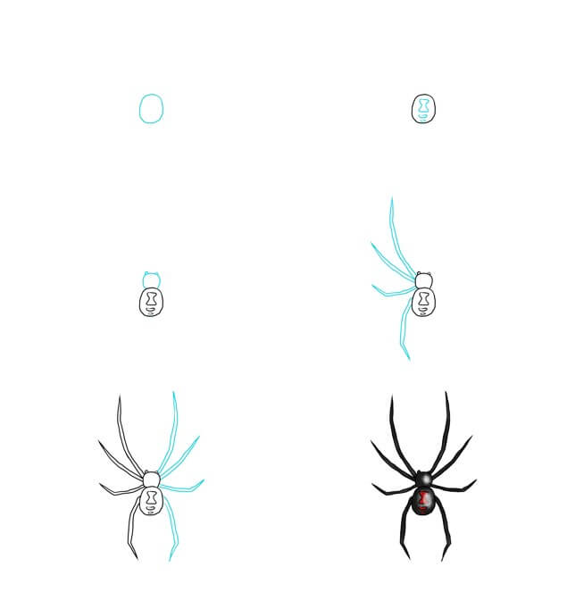 Desenhos de Aranha pequena fácil