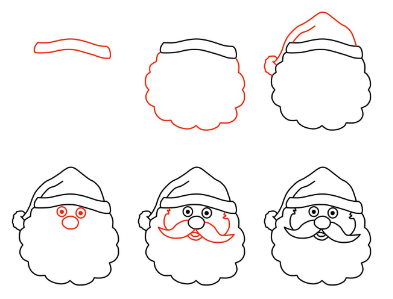 Desenhos de Cabeça do Papai Noel