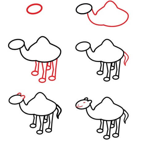 Desenhos de Camelo fácil