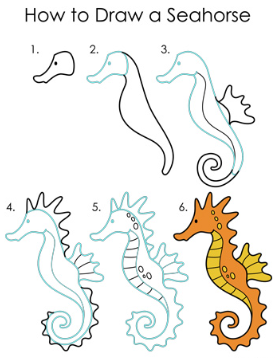 Desenhos de Cavalo-marinho bonito